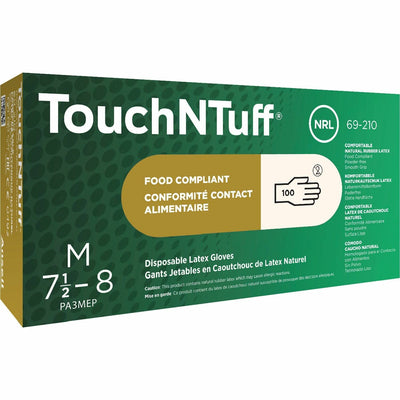 Ansell TouchNTuff Disposable Gloves, White, 1BX/EA/CT — view 1