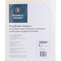 Business Source Buff Stock Ring Binder Indexes, Clear, 50 / Box, BSN20069BX