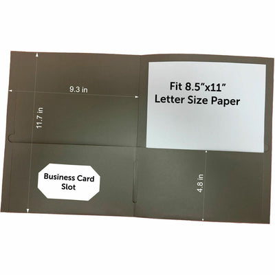 Business Source Letter Portfolio, Gray, 8 1/2" Width x 11" Length, 1 Box, BSN78553
