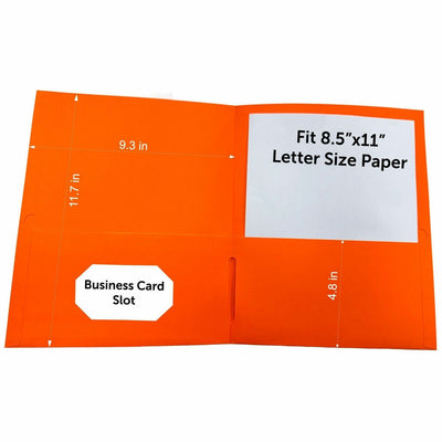 Business Source Letter Portfolio, Orange, 8 1/2" Width x 11" Length, 1 Box — view 1