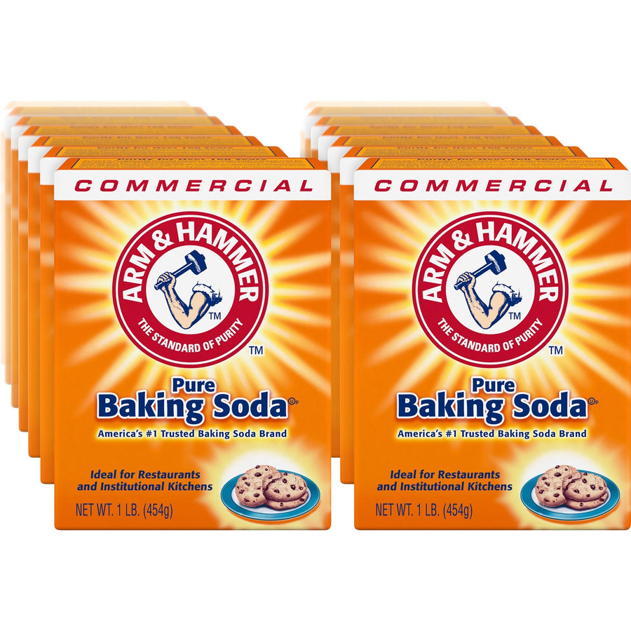 Arm & Hammer Pure Baking Soda, White, Deodorize, 24 / Carton, CDC3320084104CT