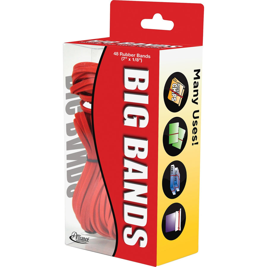 Alliance Rubber Big Bands, Red, 48 / Pack — view 1
