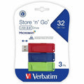 Verbatim America 32GB Store 'n' Go USB Flash Drive - 3pk - Red, Green, Blue, 1 Pack, VER99811