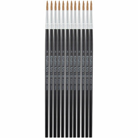 Charles Leonard Water Color Brush, Black, 12 / Pack, LEO73505