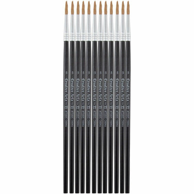 Charles Leonard Water Color Brush, Black, 12 / Pack, LEO73505