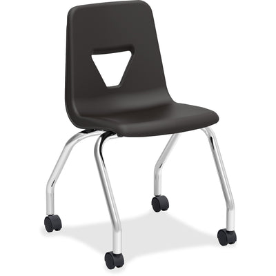 Lorell Classroom Mobile Chairs, Black, 2 / Carton, LLR99911