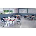 Lorell Activity Table Height-Adjustable Leg Kit - 17" to 25"H, Chrome, 4 / Carton, LLR99927