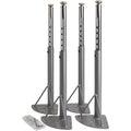 Lorell Activity Table Height-Adjustable Leg Kit - 17" to 25"H, Chrome, 4 / Carton, LLR99927