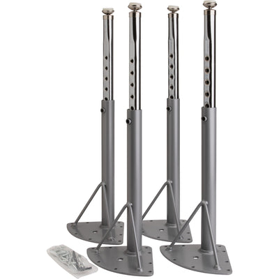Lorell Activity Table Height-Adjustable Leg Kit - 17" to 25"H, Chrome, 4 / Carton, LLR99927