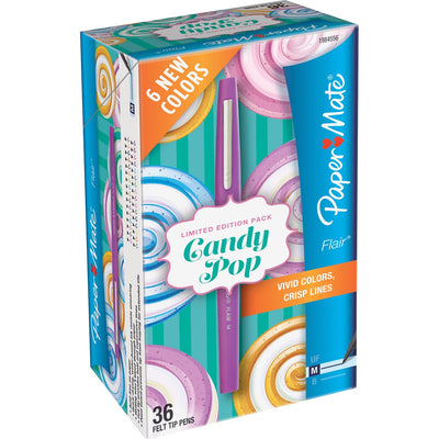 Newell Brands Paper Mate Flair Candy Pop Limited Edition Felt Tip Pen, 36 / Box, PAP1984556