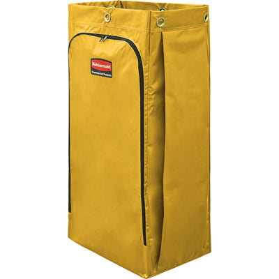 Rubbermaid Commercial 34 Gal Vinyl Bag for High Capacity Janitorial Cleaning Carts, Yellow, RCP1966881