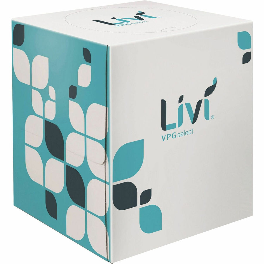 Livi VPG Facial Tissues, White, Virgin Fiber, Absorbent, 36 / Carton, SOL11516