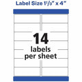 Avery 1-1/3" x 4" Labels, Ultrahold, 7,000 Labels (95522), Matte, 1 Box, AVE95522