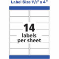 Avery 1-1/3" x 4" Labels, Ultrahold, 7,000 Labels (95522), Matte, 1 Box, AVE95522