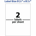 Avery 5-1/2" x 8-1/2" Labels, Ultrahold, 1,000 Labels (95526), Matte, 1 Box, AVE95526