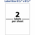Avery 5-1/2" x 8-1/2" Labels, Ultrahold, 1,000 Labels (95526), Matte, 1 Box, AVE95526
