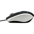 Verbatim America Corded Notebook Optical Mouse - White, VER99740
