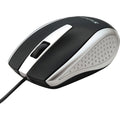 Verbatim America Corded Notebook Optical Mouse - White, Silver, VER99741