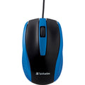 Verbatim America Corded Notebook Optical Mouse - Blue, VER99743