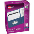 Avery Letter Pocket Folder, Dark Blue, 8 1/2" Width x 11" Length, 5 / Carton, AVE47985CT