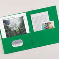 Avery Letter Pocket Folder, Green, 8 1/2" Width x 11" Length, 5 / Carton, AVE47987CT