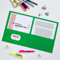 Avery Letter Pocket Folder, Green, 8 1/2" Width x 11" Length, 5 / Carton, AVE47987CT