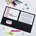 Avery Letter Pocket Folder, Black, 8 1/2" Width x 11" Length, 5 / Carton, AVE47988CT