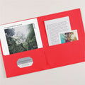 Avery Letter Pocket Folder, Red, 8 1/2" Width x 11" Length, 5 / Carton, AVE47989CT
