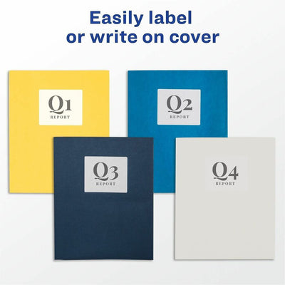 Avery Letter Pocket Folder, Yellow, 8 1/2" Width x 11" Length, 5 / Carton, AVE47992CT