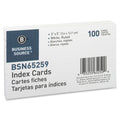 Business Source Ruled Index Cards, 5" x 3", 10 / Box, BSN65259BX
