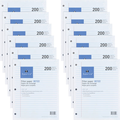 Sparco 3HP Filler Paper, 8" x 10 1/2", 12 / Bundle, SPR82122BD