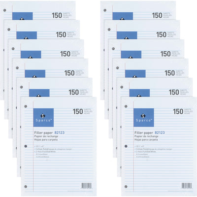 Sparco 3HP Filler Paper, 8" x 10 1/2", 12 / Bundle, SPR82123BD