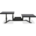 Allsop Metal Art ErgoTwin Height Adjustable Dual Monitor Stand, Pearl Black, ASP31883