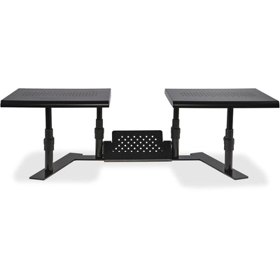 Allsop Metal Art ErgoTwin Height Adjustable Dual Monitor Stand, Pearl Black, ASP31883