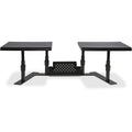 Allsop Metal Art ErgoTwin Height Adjustable Dual Monitor Stand, Pearl Black, ASP31883