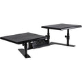Allsop Metal Art ErgoTwin Height Adjustable Dual Monitor Stand, Pearl Black, ASP31883