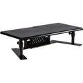 Allsop Metal Art ErgoTwin Height Adjustable Dual Monitor Stand, Pearl Black, ASP31883