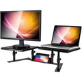 Allsop Metal Art ErgoTwin Height Adjustable Dual Monitor Stand, Pearl Black, ASP31883