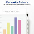 Avery Extra-Wide Dividers, 26 Tabs, Ready Index (11166), Black, 1 Set, AVE11166