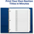 Avery Extra-Wide Dividers, 26 Tabs, Ready Index (11166), Black, 1 Set, AVE11166