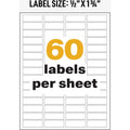 Avery UltraDuty Chemical Label, White, 1 Pack, AVE60518