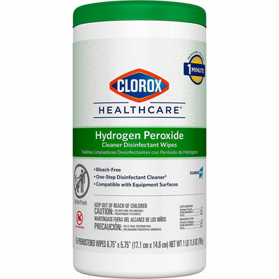 The Clorox Clorox Healthcare Hydrogen Peroxide Cleaner Disinfectant Wipes, White, CLO30825