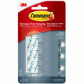 3M Command Round Cord Clips with Clear Strips, 4 / Pack, MMM17017CLRES