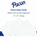 Dixon Ticonderoga Pacon Ruled Index Cards, 3" x 5", 100 / Pack, PAC5135