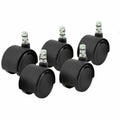 Master Caster Duet Noiseless Chair Mat Casters, Matte Black, 1 Set, MAS64328