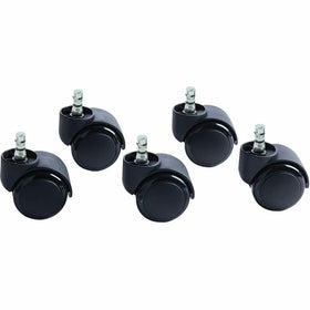Master Caster Futura Noiseless Chair Mat Casters, Matte Black, 1 Set, MAS94628