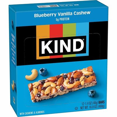 KIND Snacks Blueberry Vanilla Cashew Nut Bars, 1 Box, KND18039