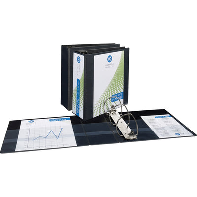 Avery Durable View Binders - EZD Rings, Black, 8 1/2" Width x 11" Length, 3 / Bundle — view 1
