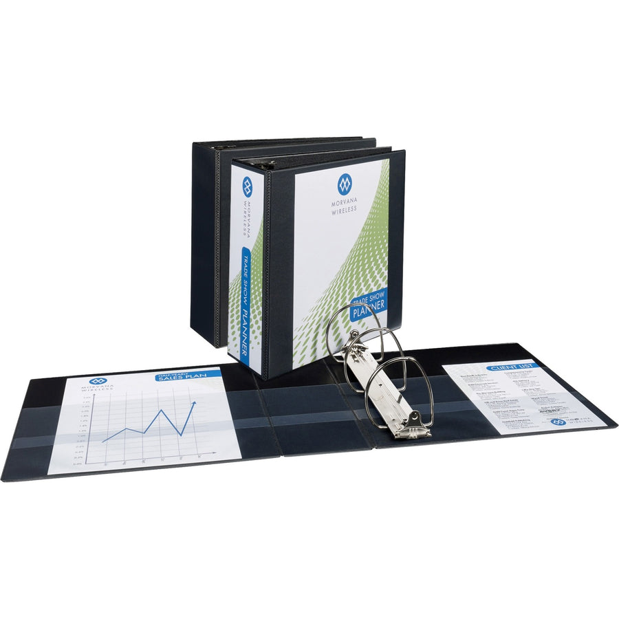 Avery Durable View Binders - EZD Rings, Black, 8 1/2" Width x 11" Length, 3 / Bundle — view 1