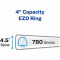 Avery Durable View Binders - EZD Rings, White, 8 1/2" Width x 11" Length, 3 / Bundle, AVE09801BD